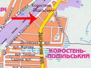 Детский сад № 19 г.Коростень на карте