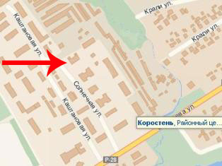 Детский сад № 22 г.Коростень на карте