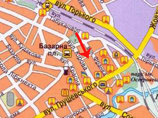 Собес города Коростень на карте