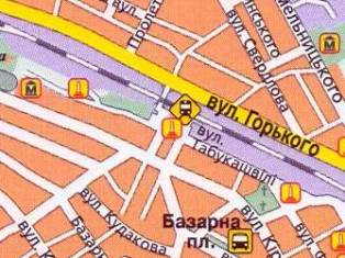 Привокзальный рынок (базар) города Коростень на карте